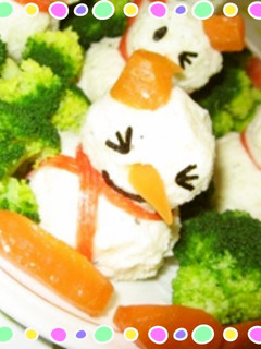 にぎやかスノーマンのポテサラ♪-レシピのメイン写真