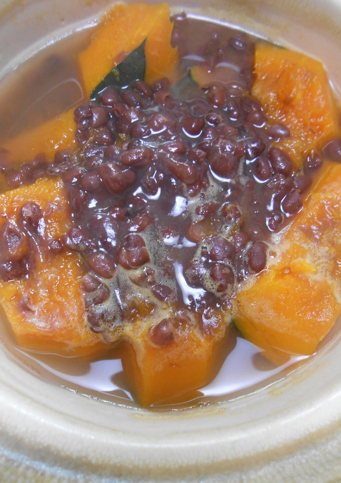 22日冬至・かぼちゃとゆであずき缶の煮物-レシピのメイン写真