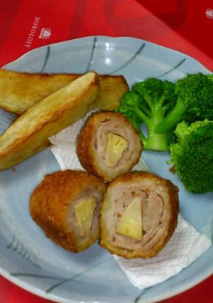 筍in薄切り豚肉で作る 一口カツ！！-レシピのメイン写真