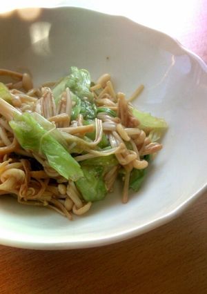 レタスとえのきのオイスターソース炒め♪-レシピのメイン写真