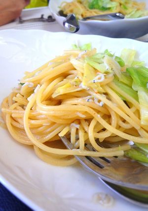 シラスとキャベツのペペロンチーノ♪-レシピのメイン写真
