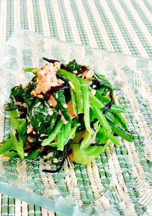 ほうれん草とツナのひじきあえ♪-レシピのメイン写真