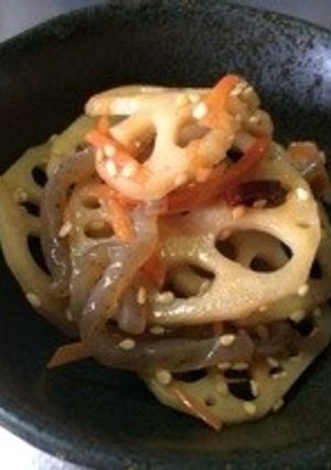 【ズボラ主婦の作り置き惣菜】きんぴら蓮根-レシピのメイン写真