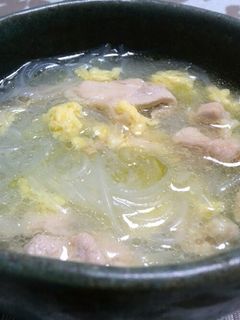 春雨と鶏肉の #あったかスープ-レシピのメイン写真