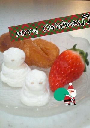 生クリームで雪だるま-レシピのメイン写真