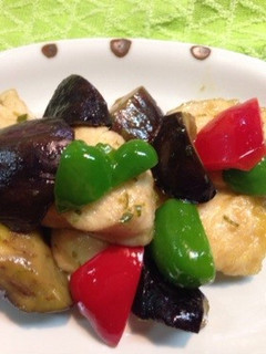 鶏胸肉とナスの柚子胡椒煮-レシピのメイン写真
