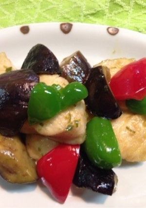 鶏胸肉とナスの柚子胡椒煮-レシピのメイン写真