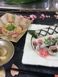 雛祭り春お祝いのロール寿司-レシピのメイン写真