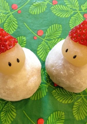 クリスマスのいちご大福-レシピのメイン写真