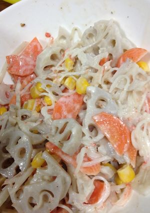 蓮根と人参のお惣菜風サラダ-レシピのメイン写真