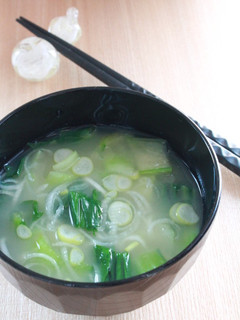 青梗菜と葱の味噌汁-レシピのメイン写真