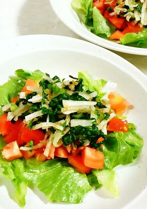 大根＆大根の葉とトマトのおかかサラダ♪-レシピのメイン写真
