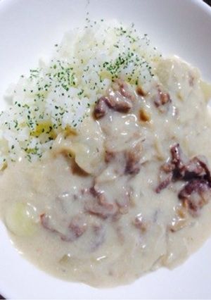 簡単☆フライパン美味ビーフストロガノフ♪-レシピのメイン写真