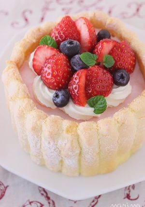 二人用クリスマスケーキ★苺ムースケーキ-レシピのメイン写真