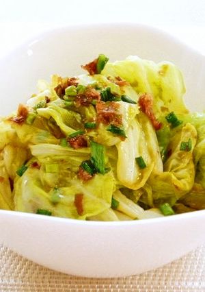 茹でキャベツのねぎおかか和え♪-レシピのメイン写真