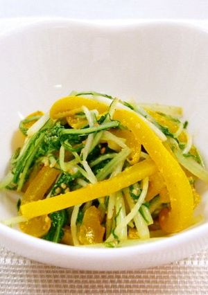 水菜とパプリカのさっぱり胡麻和え♪-レシピのメイン写真