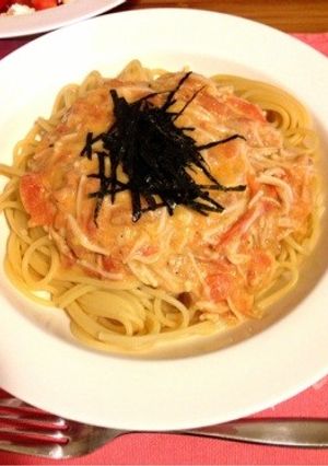 エノキとトマトのツナマヨパスタ-レシピのメイン写真