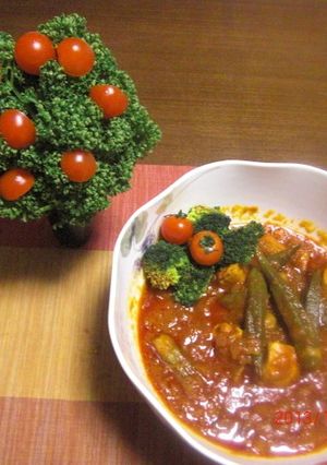 オクラと鶏肉料理-レシピのメイン写真