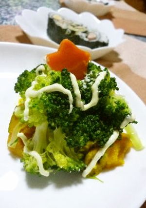 ツリー風 カボチャとブロッコリーのサラダ-レシピのメイン写真