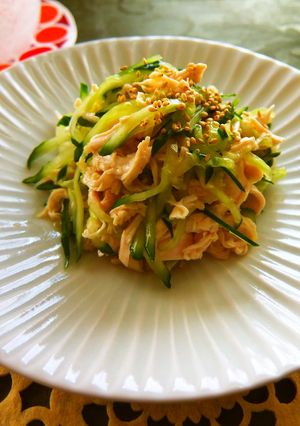 作り置き◎鶏ささみ＆胡瓜の柚子胡椒ポン酢-レシピのメイン写真