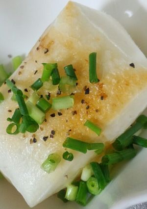 *ネギ塩バター焼き餅*アレンジ!夜食に!-レシピのメイン写真
