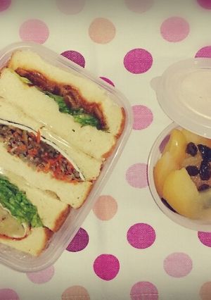 きんぴらごぼうと海苔チーズマヨサンド。-レシピのメイン写真