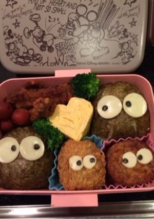 キャラ弁♪まっくろくろすけ♬-レシピのメイン写真