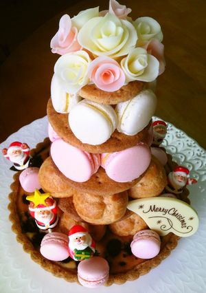 五重の塔?タワー型のクリスマスケーキ-レシピのメイン写真
