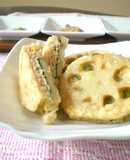 れんこんの鶏ミンチのはさみ揚げ