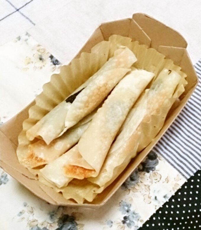 *レンジで♪餃子の皮チーズ海苔巻き*-レシピのメイン写真