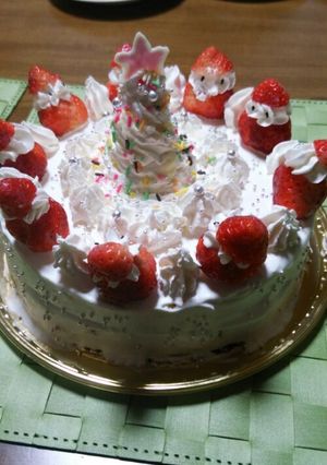 (*´ω`*簡単クリスマスケーキ☆♪-レシピのメイン写真