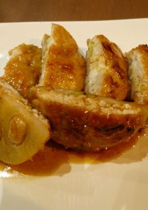 れんこんの鶏つくねのせ-レシピのメイン写真