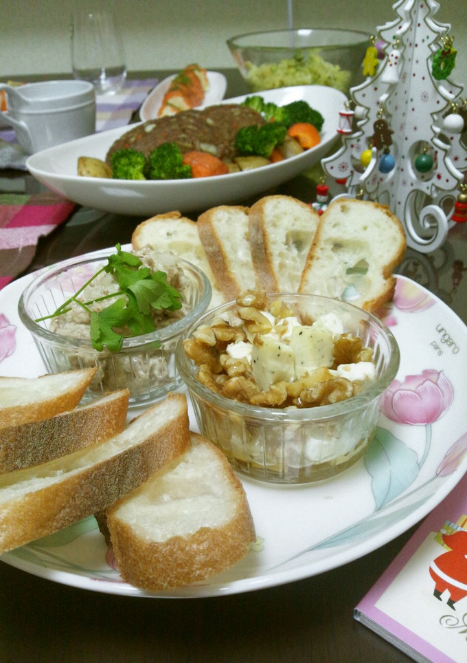 くるみと2種のチーズのオープンサンド-レシピのメイン写真