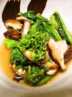 菜の花と椎茸の辛し和え-レシピのメイン写真