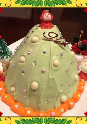 クリスマスケーキ(^○^)ツリーケーキ-レシピのメイン写真