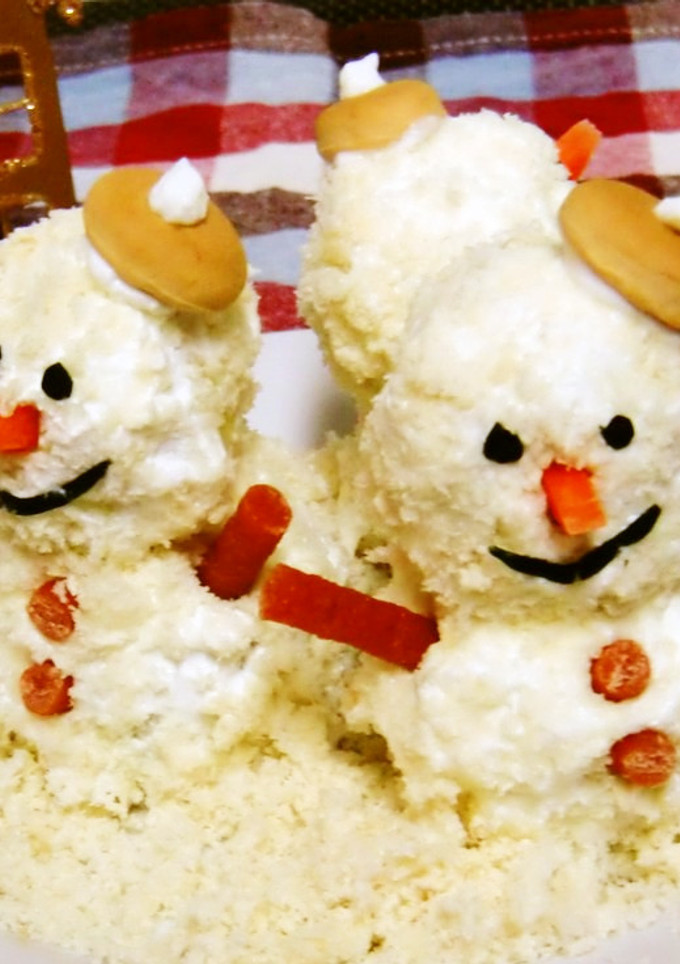 犬用雪だるまケーキ(クリスマス)-レシピのメイン写真