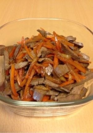 鉄分補給♪レバーと人参の生姜煮-レシピのメイン写真