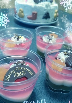 クリスマス3色ゼリー-レシピのメイン写真