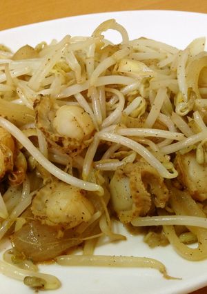 ベビーホタテともやし玉葱のバター醤油炒め-レシピのメイン写真