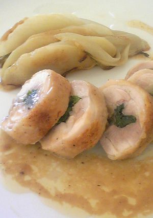 鶏モモ肉のバロティーヌ ブルーチーズ風味-レシピのメイン写真