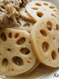 お正月のおせちにも★蓮根とえのきの牛肉煮-レシピのメイン写真