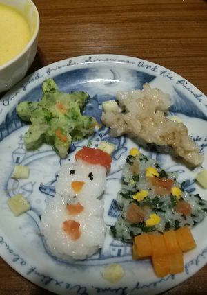 離乳食でクリスマスプレート-レシピのメイン写真