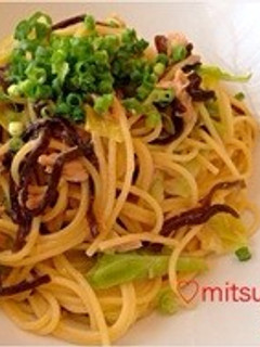 キャベツとツナと塩昆布パスタ-レシピのメイン写真