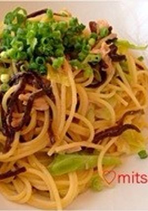 キャベツとツナと塩昆布パスタ-レシピのメイン写真
