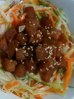 まぐろユッケビビンバ-レシピのメイン写真