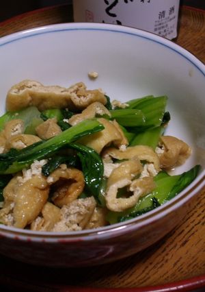 チンゲン菜と油揚げの炒め物-レシピのメイン写真