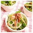 副菜★蓮根とベーコンの水菜サラダ