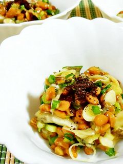 舞茸の納豆あえ☆ゆかり風味♪-レシピのメイン写真