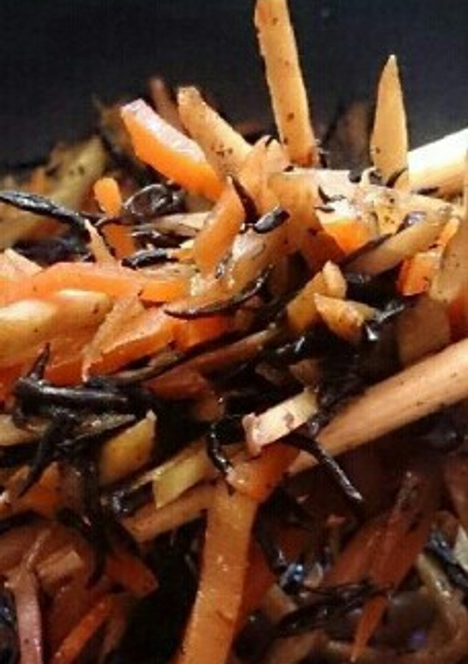 【ひじきと人参と牛蒡の煮物】@メモ用-レシピのメイン写真