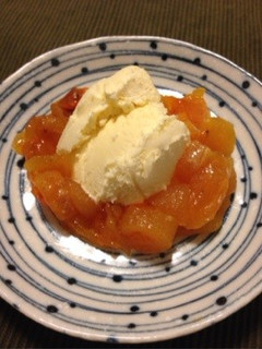 干し柿のバニラアイス添え-レシピのメイン写真